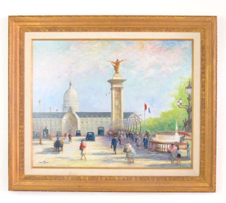 Oil on Canvas French Courtyard (1 of 8)