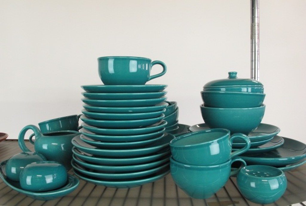 Iroquois Casual China Russel Wright Teal Group Lot (1 of 4)