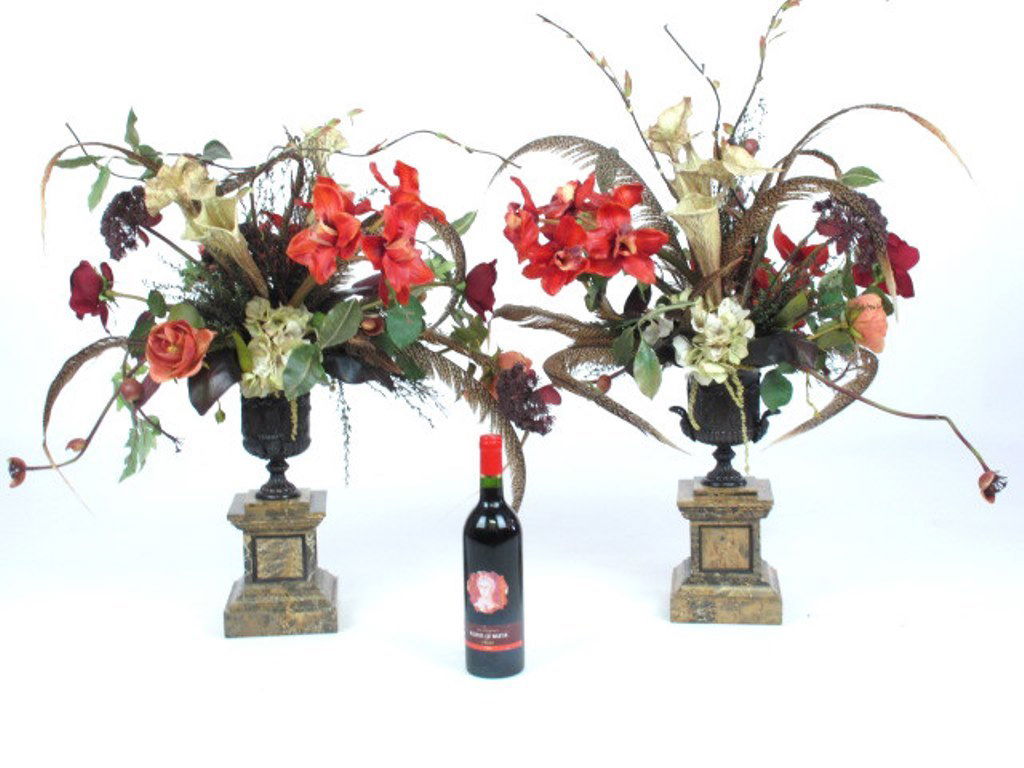 Pair Decorative Bronze Urns (1 of 5)