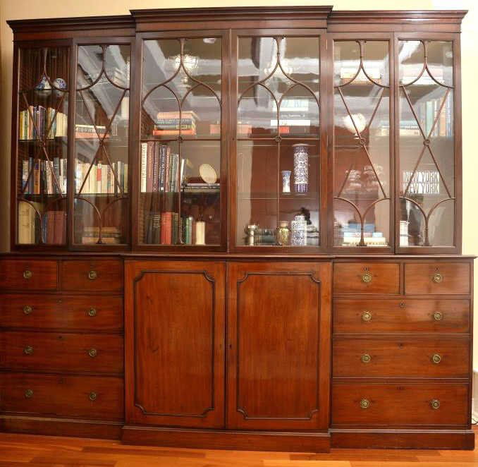 Large English Mahogany Breakfront (1 of 10)