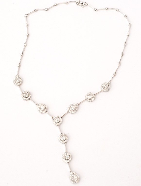 18 Karat Yellow White Gold "Y" Neck Chain (1 of 3)