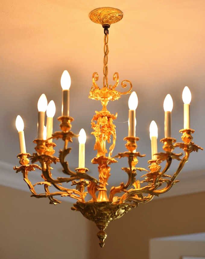 Spanish Gilt Bronze Chandelier (1 of 3)