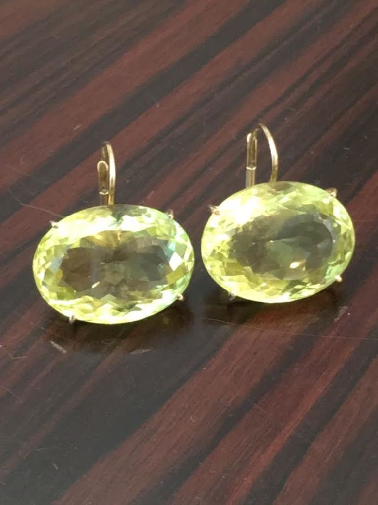 18K Yellow Gold Hand Fabricated Wire Earrings (1 of 3)