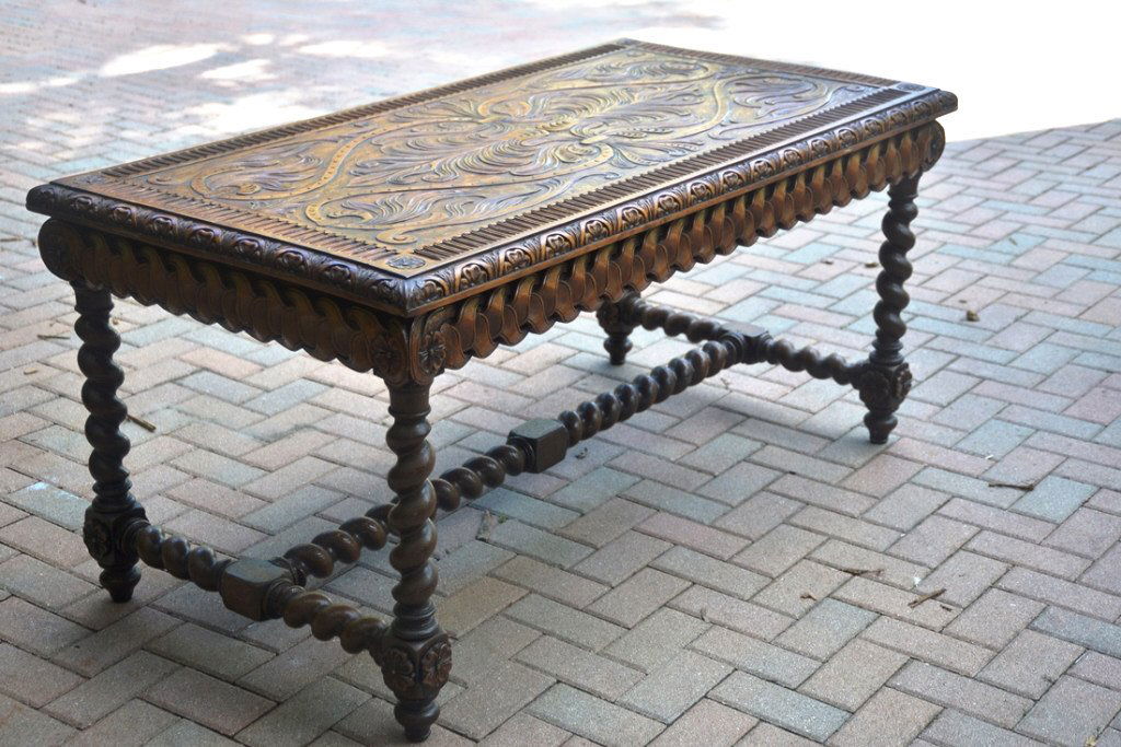 Carved Mediterranean-style Occasional Table (1 of 7)