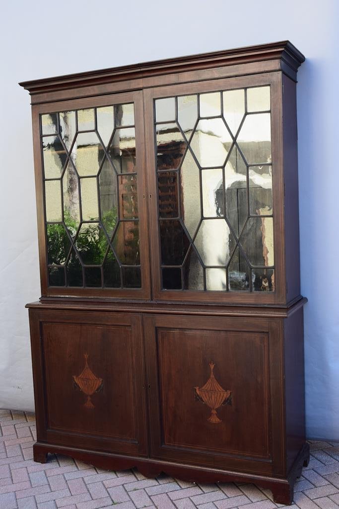 19th Century English Mahogany Breakfront (1 of 6)
