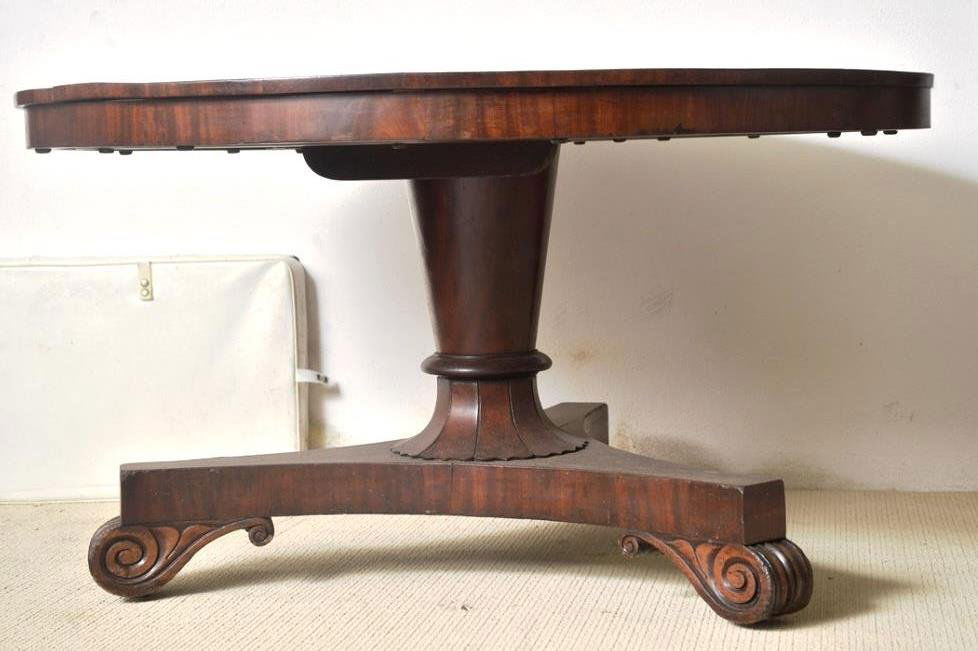19th Century Large Circular Mahogany Center Table (1 of 5)