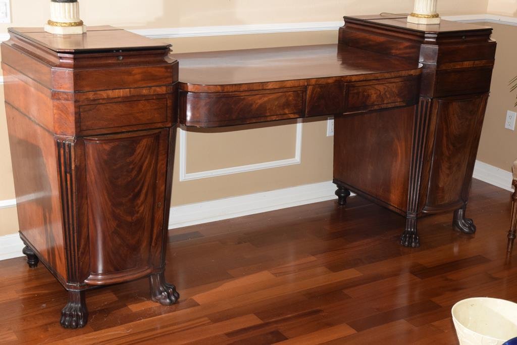 Antique Mahogany Pedestal Sideboard (1 of 6)