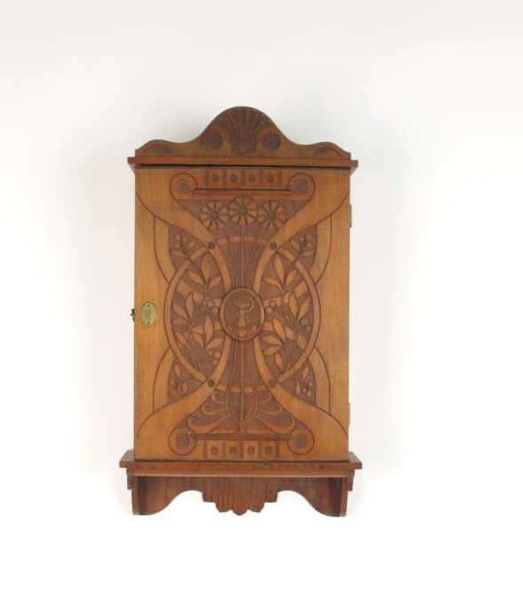 Art Nouveau Carved Medicine Cabinet (1 of 6)