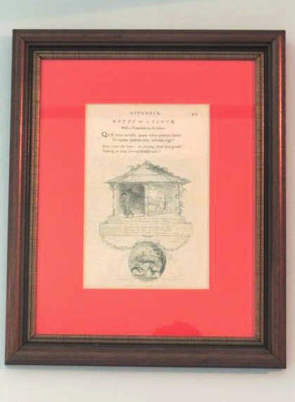 Motto on a Clock framed Book Plate: William Blake? DIMENSION : PROVENANCE :