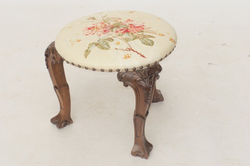 Georgian Style Mahogany Circular Footstool (1 of 4)