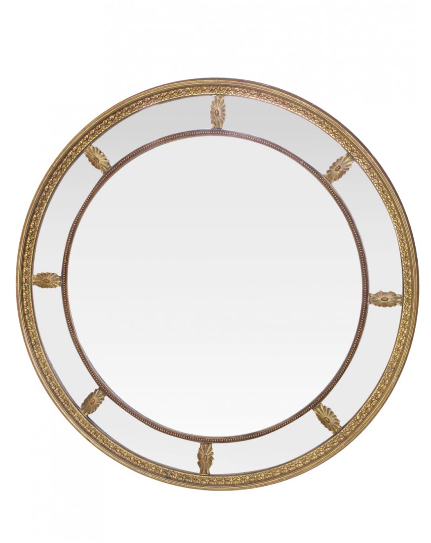 Gilt Frame Circular Mirror (1 of 4)
