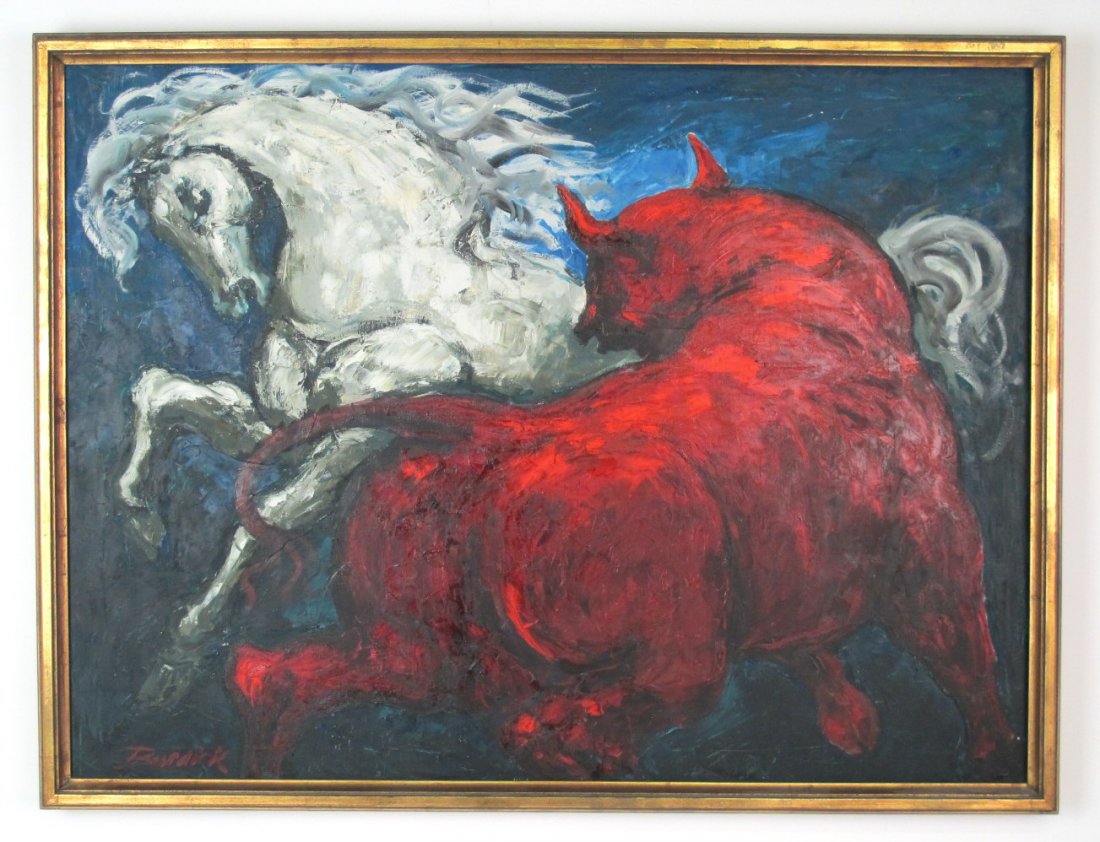 Charles Burdick (1924-) Oil on Canvas Oil on canvas (1 of 6)