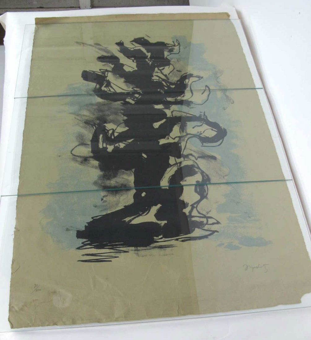 Jacques Lipschitz Lithograph Abstract of a tree. Pencil (1 of 4)
