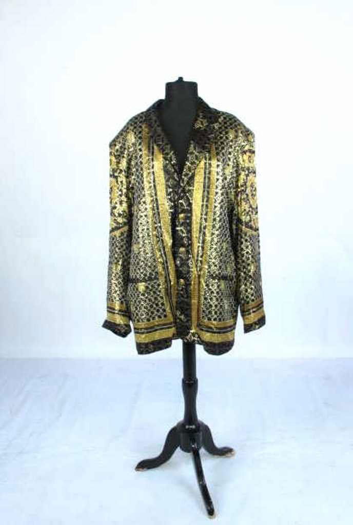 Metallic Jacket Black silk jacket having gold threaded (1 of 5)