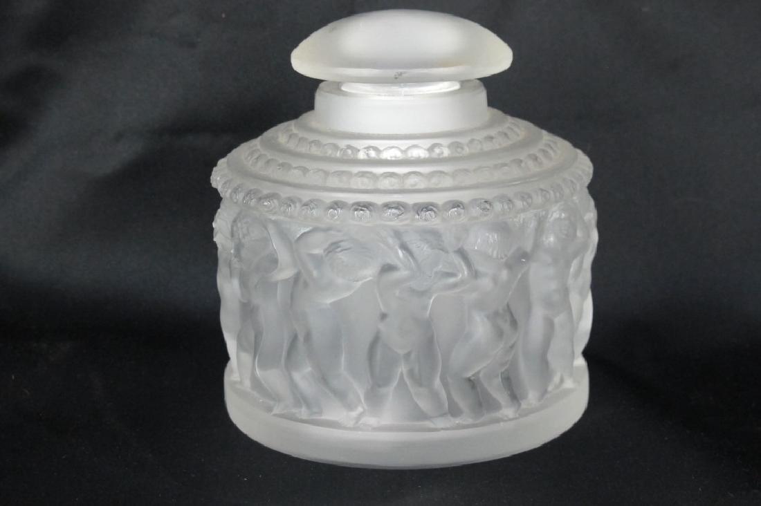 Lalique Crystal Jar with Top Lalique frosted crystal (1 of 4)