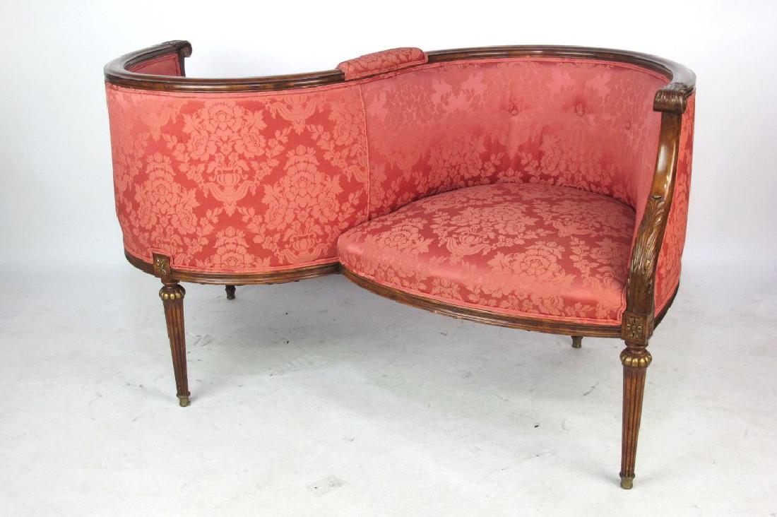 French Louis XVI Settee Tete-a-tete settee having 2 (1 of 5)