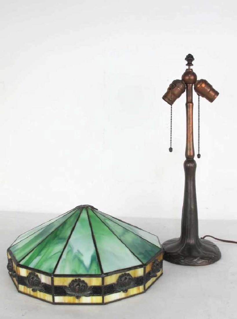 Handel Table Lamp Bronze patinated lamp base with (1 of 8)