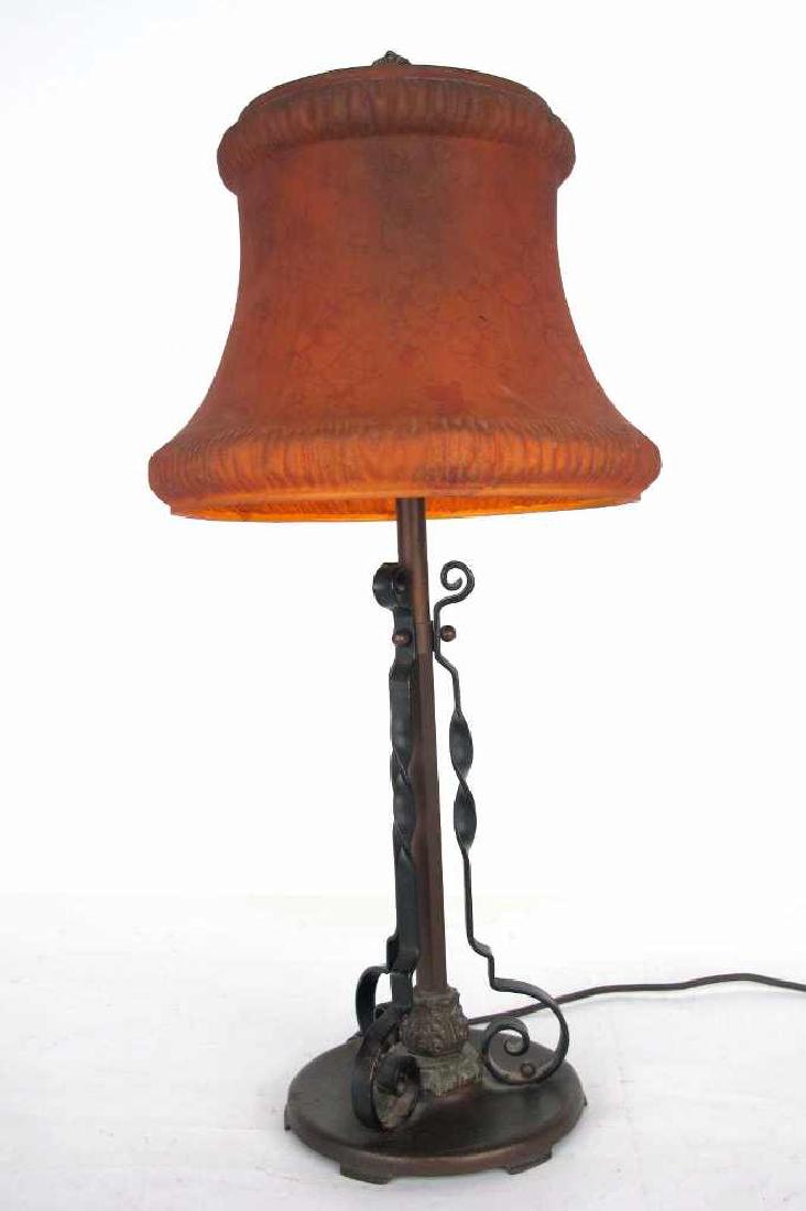Pittsburg Lamp Base and Shade Bronze patinated metal (1 of 7)