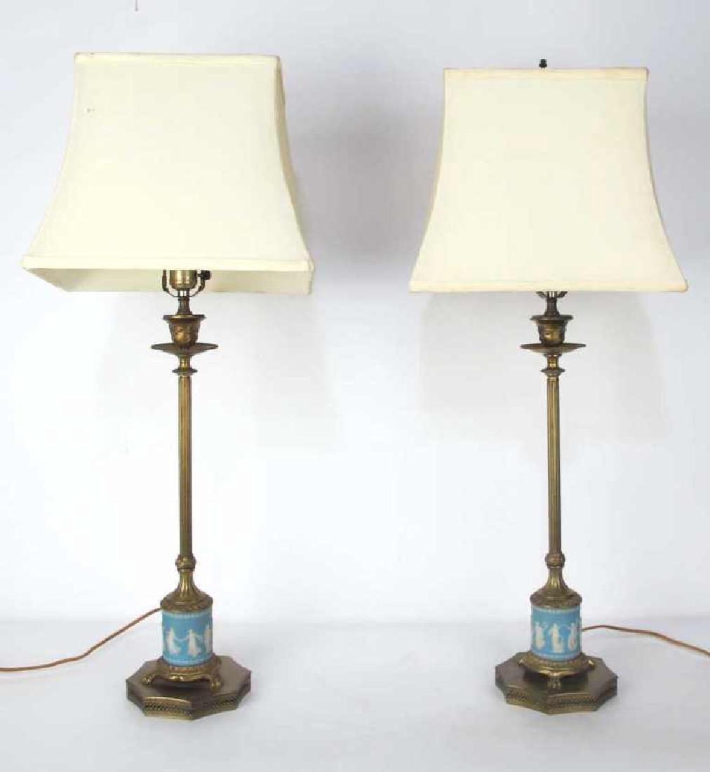 Pair Wedgwood Lamps Pair of table lamps having light (1 of 4)