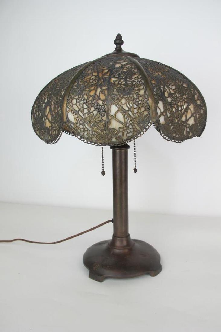 Slag Glass Figurine Lamp Slag glass table lamp having (1 of 5)