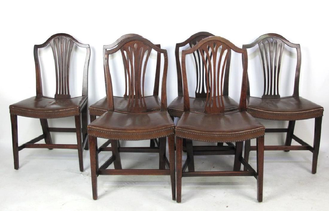 Set of Six George III Mahogany Side Chairs Six mahogany (1 of 6)