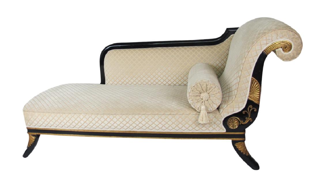 Classical Style Recamier Black lacquer finish with (1 of 6)