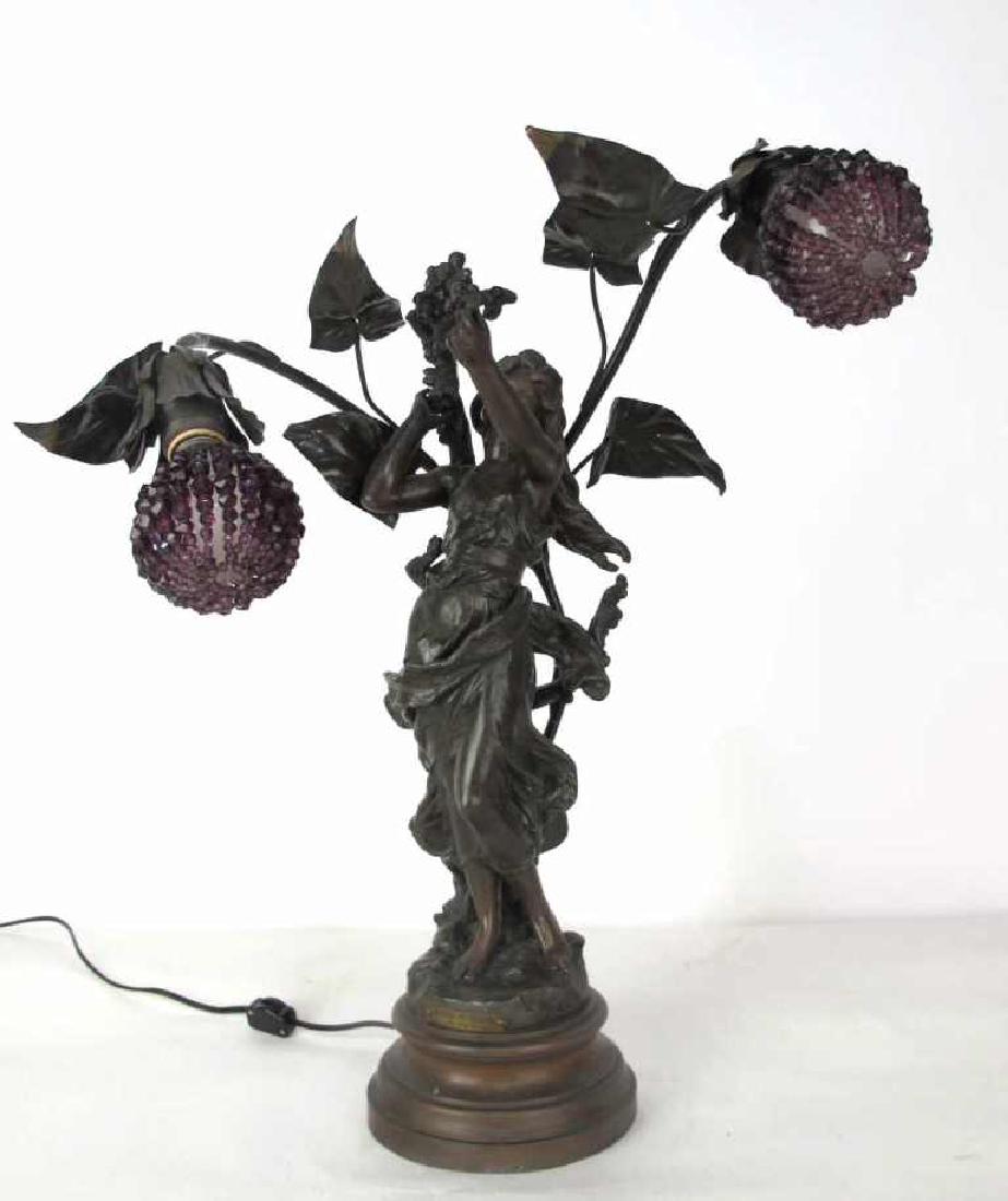 Art Nouveau Statue Post Lamp Art Nouveau table lamp (1 of 6)