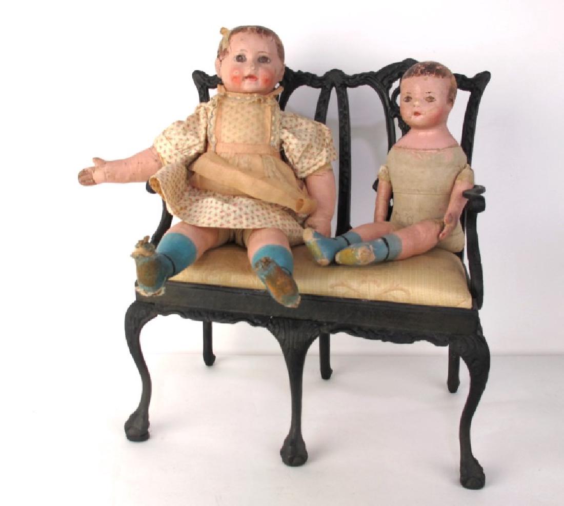 Two Alabama Baby Dolls w/ Iron Settee (1 of 6)