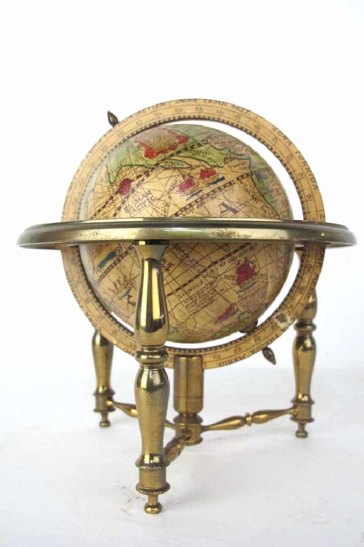 Brass Table Top Globe Brass table top club frame with (1 of 5)