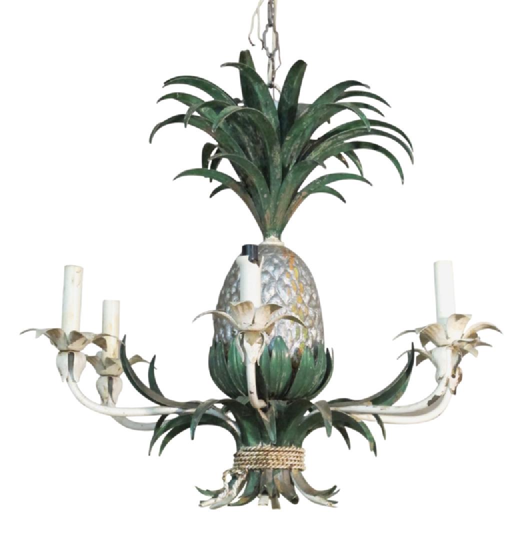 Tole Pineapple Chandelier (1 of 4)