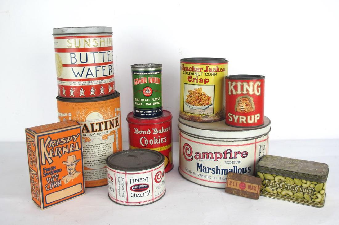 Group Lot Eleven Vintage Tins and Box (1 of 6)