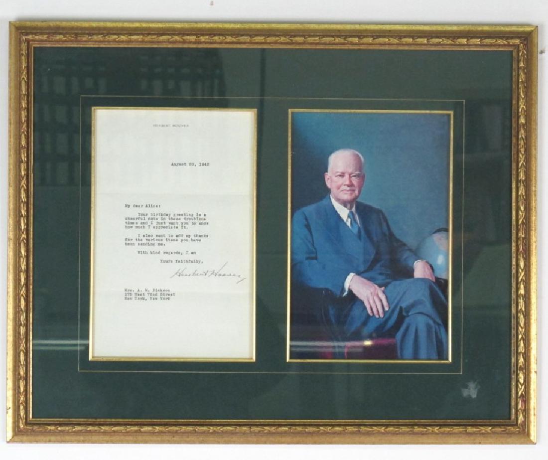 President Herbert Hoover Signed Letter (1 of 6)