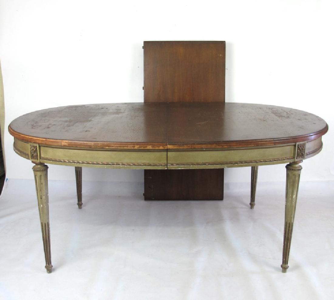 French Louis 16th Dining Table w/ Leaf (1 of 8)