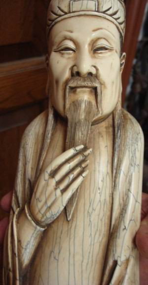 Large (23") Chinese Ivory Carving Ming Dynasty - 2