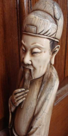 Large (23") Chinese Ivory Carving Ming Dynasty - 9