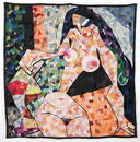 Roland Pleterski, female nude, wall hanging 