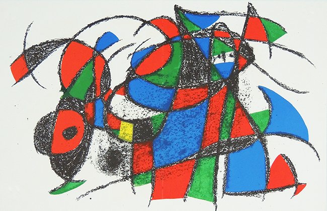 Joan Miró i Ferrà , original lithography: Joan Miró i Ferrà (20.04.1893 - 25.12.1983) original lithography published by gallery Maeght Paris, France sheet size: 19.45 x 12.56 inch Joan Miró i Ferrà (20.04.1893 