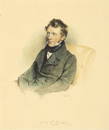 Josef Kriehuber, Franz Grillparzer, color lithography