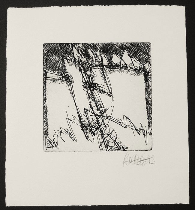 Robert Weber, etching: Robert Weber, etching signed, dated sheet size: 9.8 x 10.7 inch plate size: 5.5 x 5.5 inch Robert Weber, born 8.10.1943, is an Austrian graphic artist and sculptor. Since 1971, after finishing h