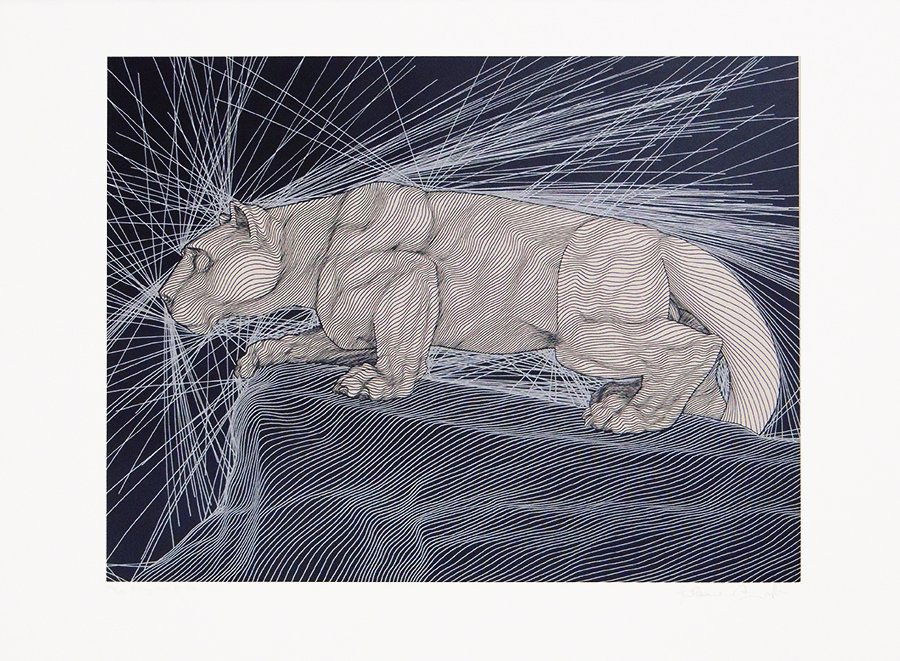 Guillaume A Azoulay, Nittany Lion (1986) screen print, (1 of 2)