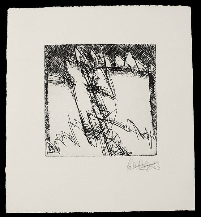 Robert Weber, etching, Signed, dated 93, with COA: Robert Weber, etching Signed, dated 93 with certificate of authenticity (COA) Sheet size: 7.1 x 10.7 Inches Plate size: 3.6 x 6 Inches Robert Weber, born 8.10.1943, is an Aus