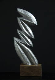 Sculpture by Klaus Jahn , modern, metal, signed and