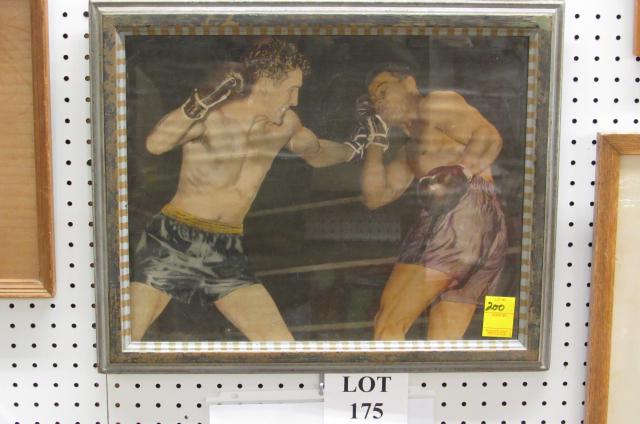 Photo: Colorized photo of the June 18, 1941 Heavyweight Championship boxing match between Billy Conn and Joe Louis. Conn was ahead on points in the 12th round but lost to Louis in the 13th round by knockout.