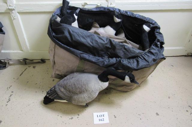 (6) Green Head Gear Canadian Geese Plastic Decoys: (6) Green Head Gear Canadian Geese Plastic Decoys with Ducks Unlimited Bag, Measures 32" l x 10" w x 12" h