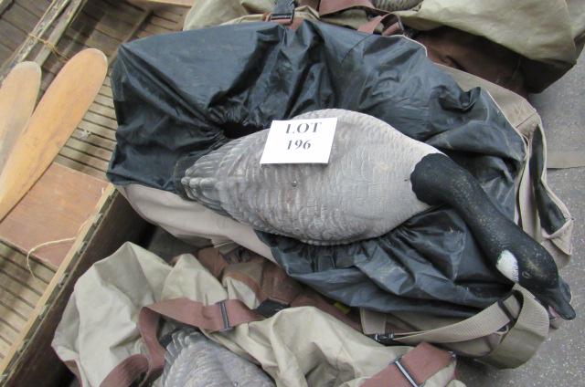 (6) Green Head Canadian Geese Plastic Decoys: (6) Green Head Canadian Geese Plastic Decoys with Ducks Unlimited Bag, Measurements 22" l x 11" w x 12" h, No Issues Noted