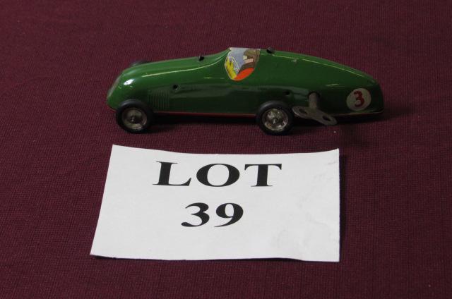 Triang Tri-Ang Minic #3 Race Car Wind Up Tin Toy: Triang Tri-Ang Minic #3 Race Car Wind Up Tin Toy Made in England with Key, Measures 5-1/2" l x 2-3/4" w x 1-1/4" h, Paint Loss and Oxidation