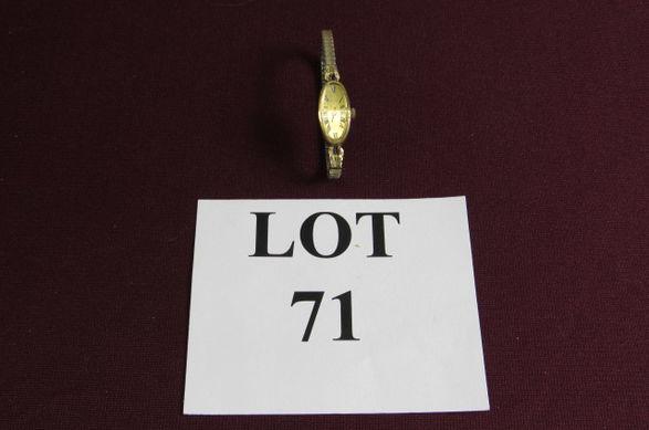 14Kt Gold Ladies Wrist Watch: Lucien Piccard Ladies 14Kt Gold Case Wrist Watch