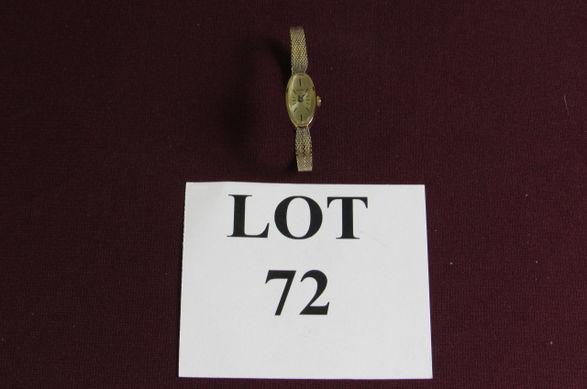 14Kt Gold Ladies Wrist Watch: Lucien Piccard Ladies 14Kt Gold Case Wrist Watch
