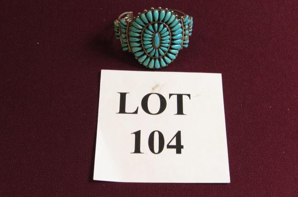 Silver & Turquoise Bangle (1 of 6)