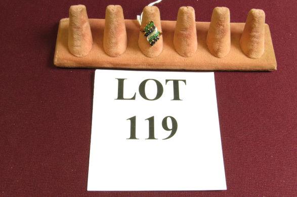 10 Kt Emerald, Sapphire & Diamond Ring (1 of 3)